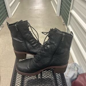 SARTO By Franco Sarto Black Lace Up Boots, never worn.